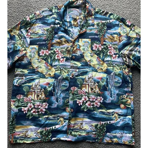 Paradise Found Hawaiian Shirt Men’s XL San Francisco California Golden Gate RARE - Picture 2 of 7